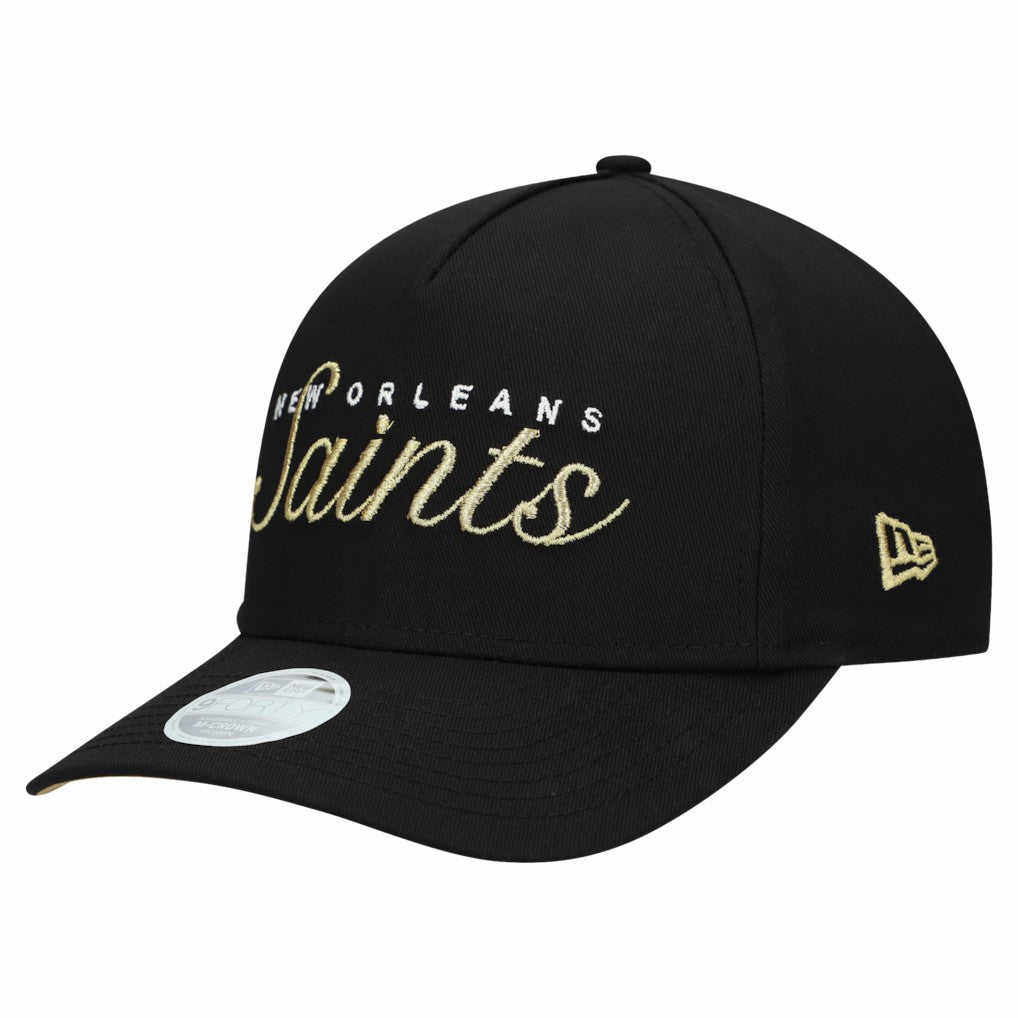 New Orleans Saints New Era Women's Metallic 9FORTY M-Crown A-Frame Adjustable Hat - Black online