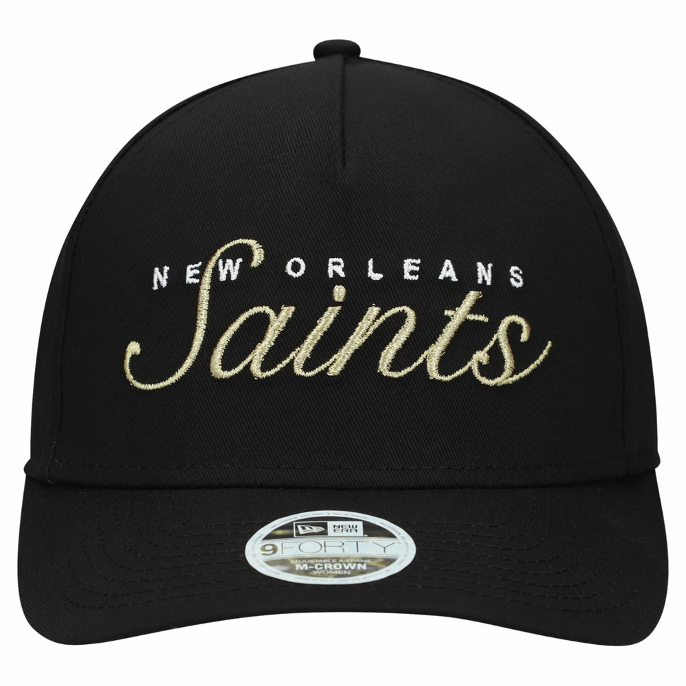 New Orleans Saints New Era Women's Metallic 9FORTY M-Crown A-Frame Adjustable Hat - Black online