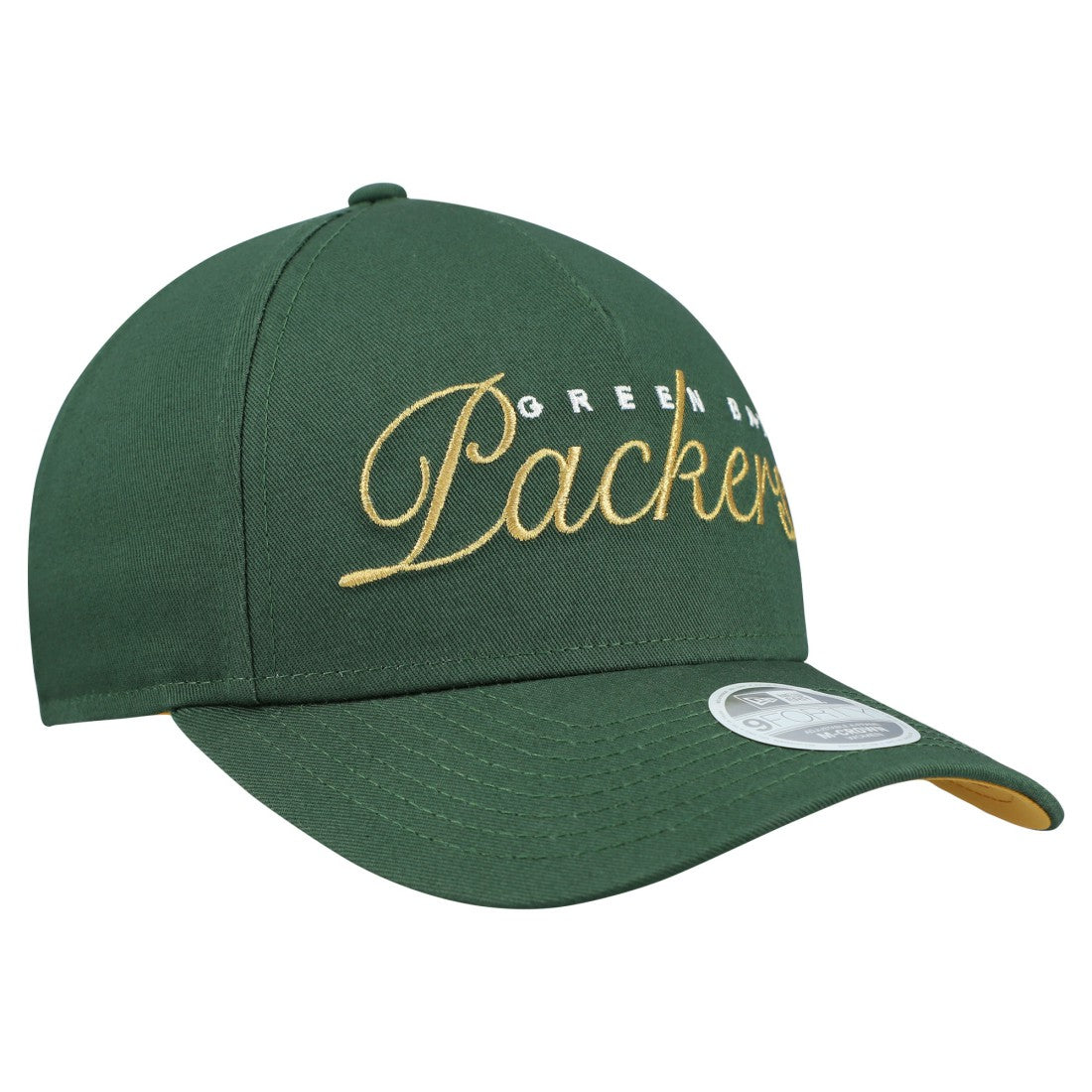 Green Bay Packers New Era Women's Metallic 9FORTY M-Crown A-Frame Adjustable Hat - Green cheap