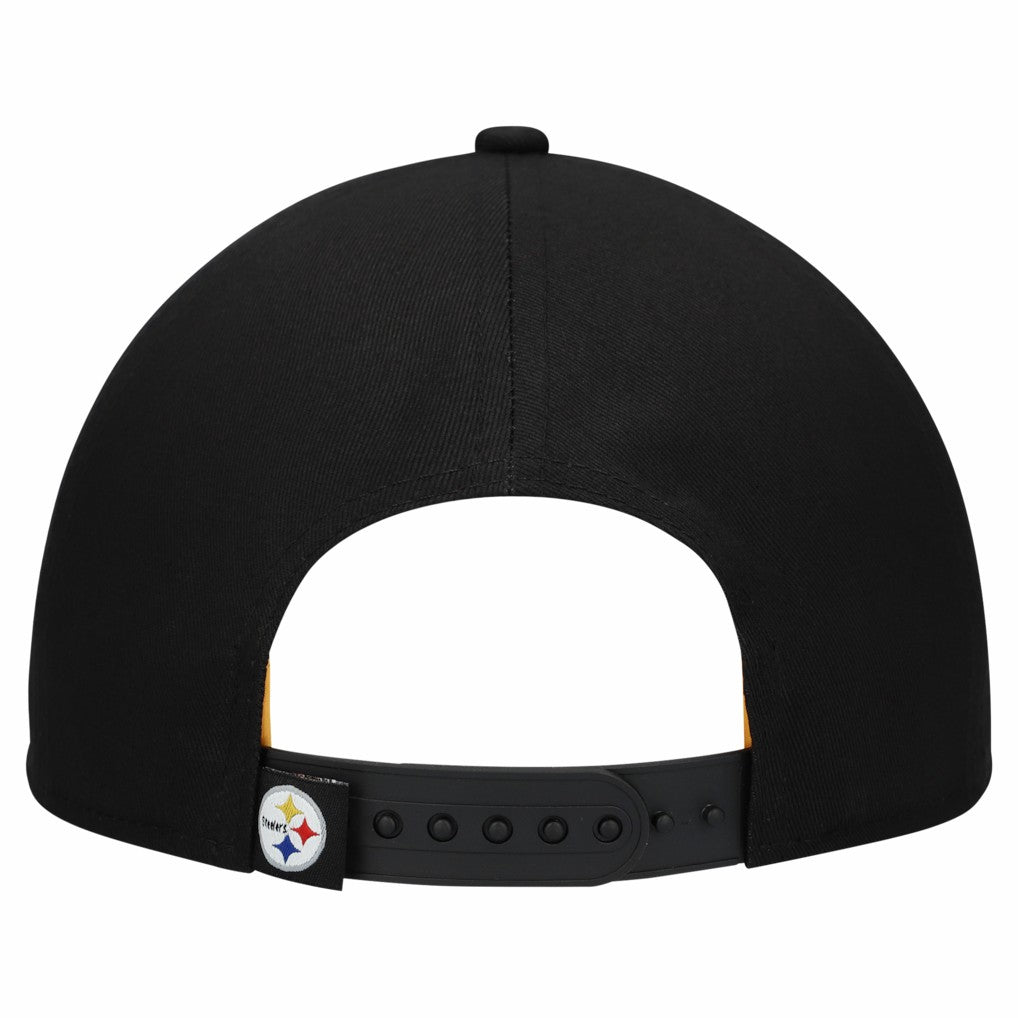 Pittsburgh Steelers New Era Women's Metallic 9FORTY M-Crown A-Frame Adjustable Hat - Black for sale