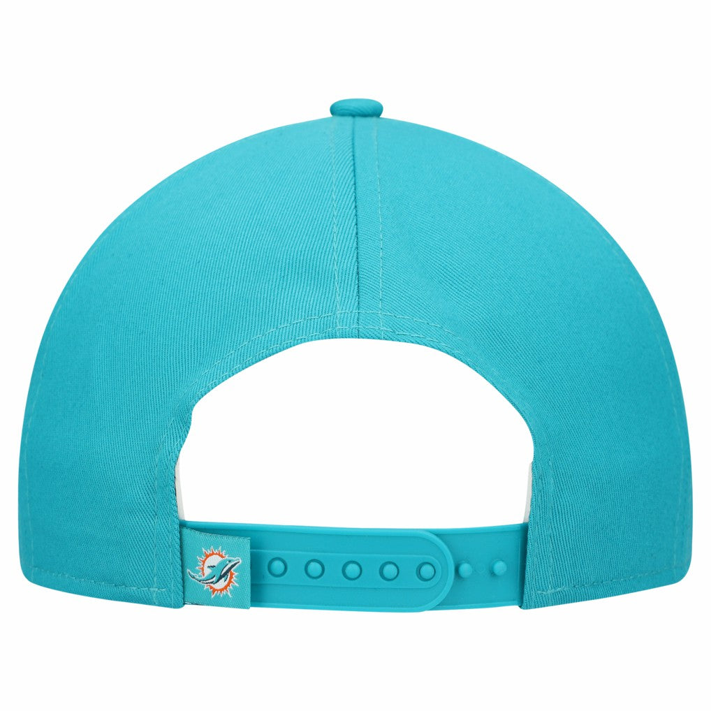 Miami Dolphins New Era Women's Metallic 9FORTY M-Crown A-Frame Adjustable Hat - Aqua discount