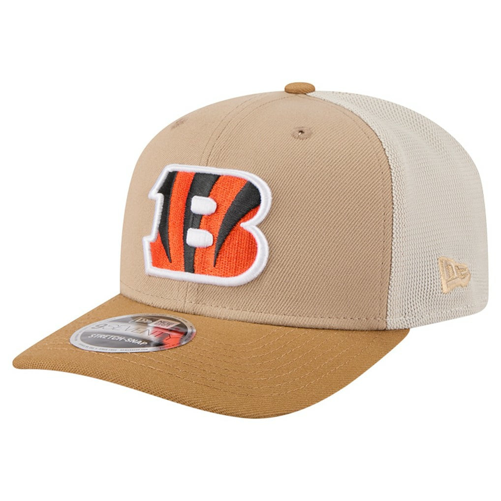 Cincinnati Bengals New Era Two-Tone Trucker 9SEVENTY Adjustable Hat - Light Beige discount