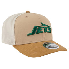 New York Jets New Era Two-Tone Trucker 9SEVENTY Adjustable Hat - Light Beige discount