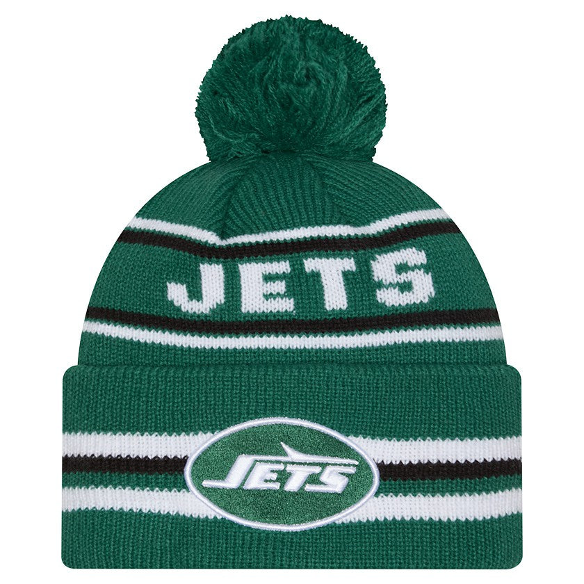 New York Jets New Era Classic Cuffed Knit Hat with Pom - Green sale