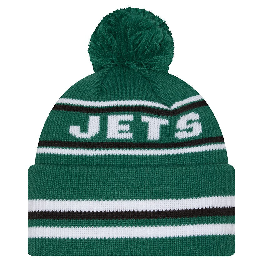 New York Jets New Era Classic Cuffed Knit Hat with Pom - Green sale