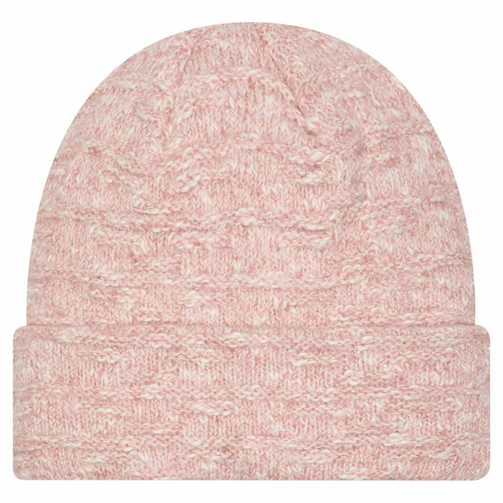 Kansas City Chiefs New Era Women's Metallic Cuffed Knit Hat - Pink on sale