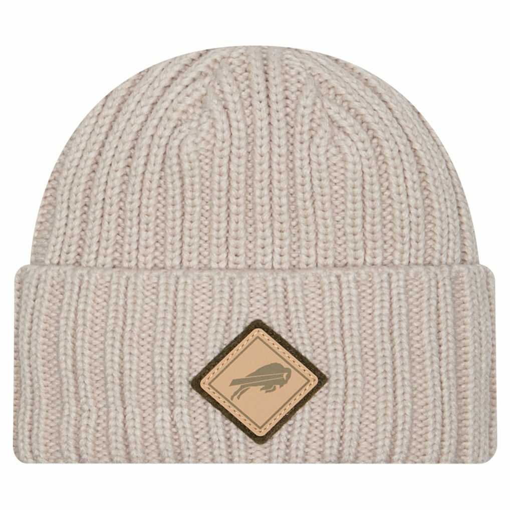 Buffalo Bills New Era Logo Applique Cuffed Knit Hat - Light Beige cheap