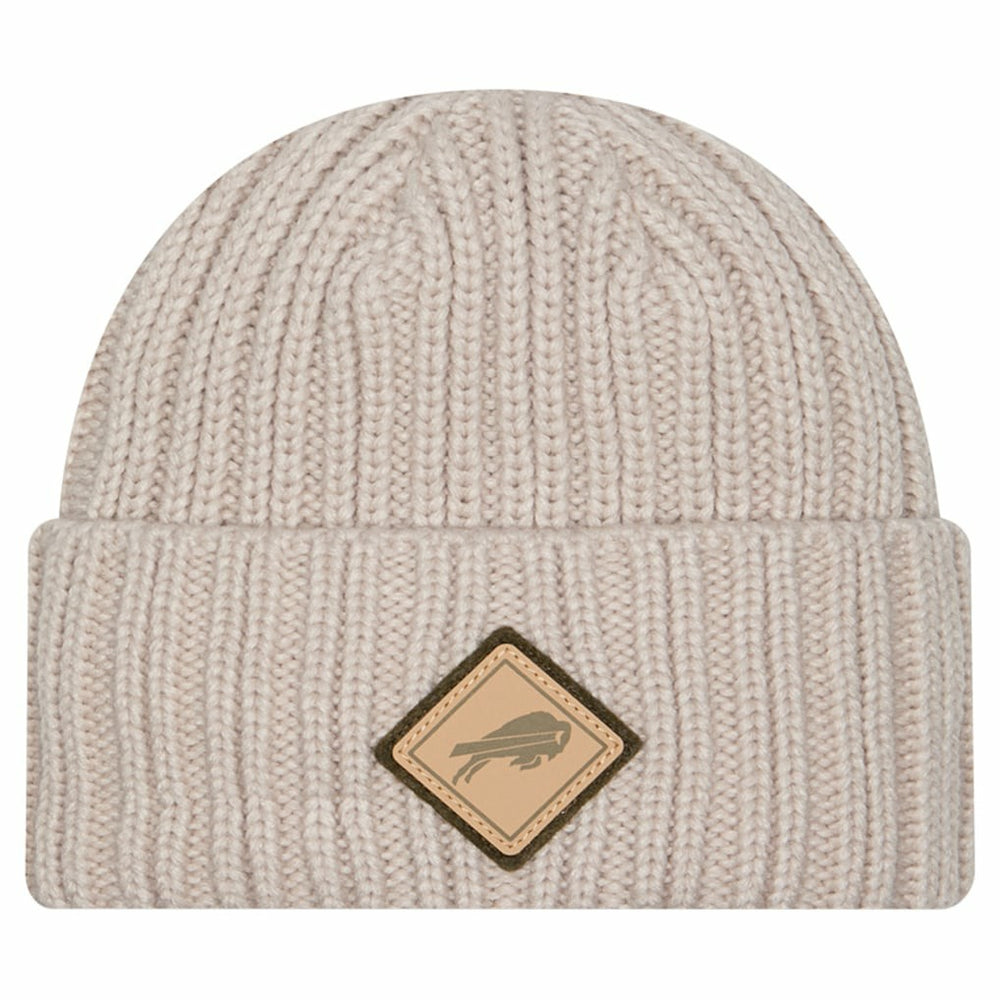 Buffalo Bills New Era Logo Applique Cuffed Knit Hat - Light Beige cheap