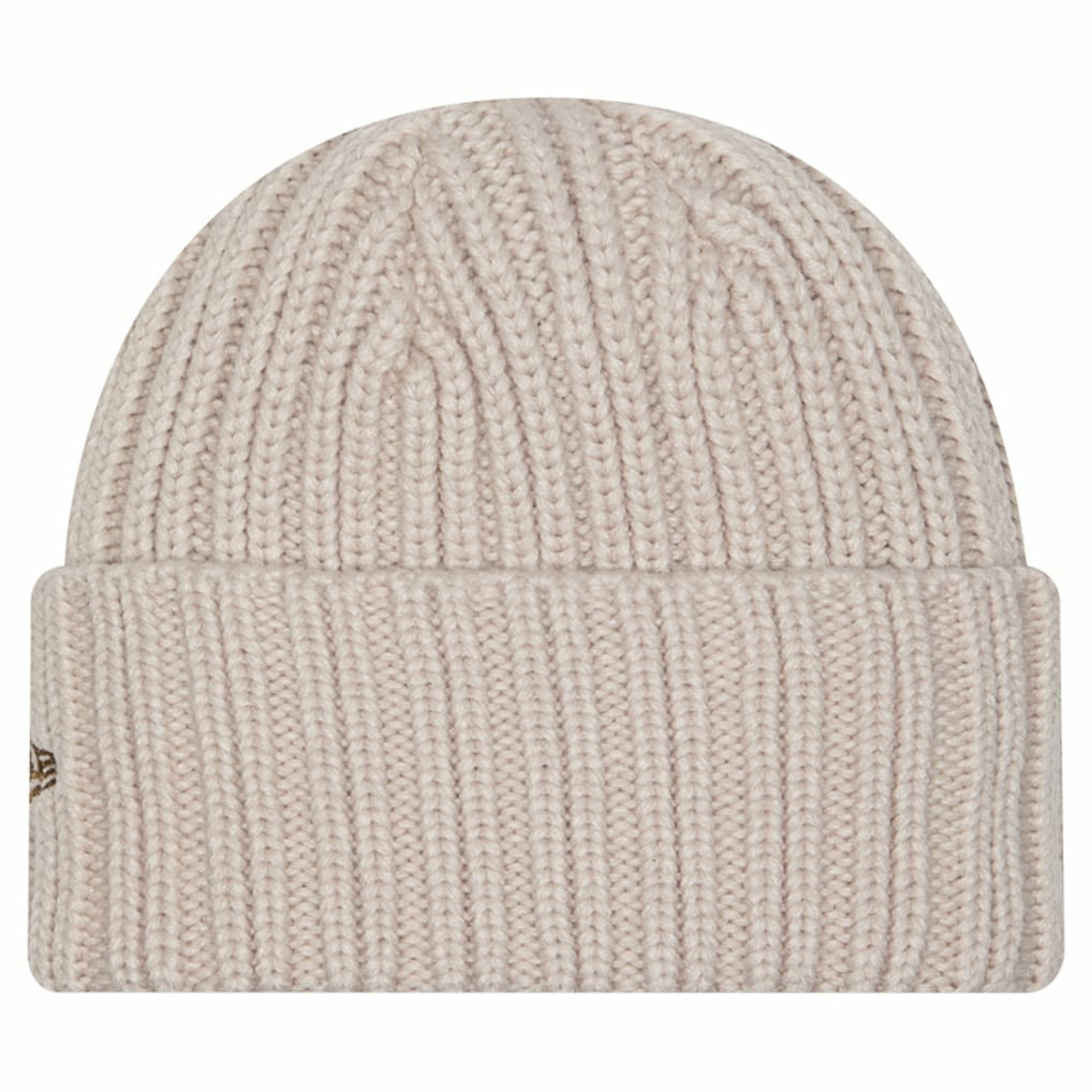 Cincinnati Bengals New Era Logo Applique Cuffed Knit Hat - Light Beige on sale