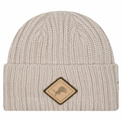 Detroit Lions New Era Logo Applique Cuffed Knit Hat - Light Beige sale