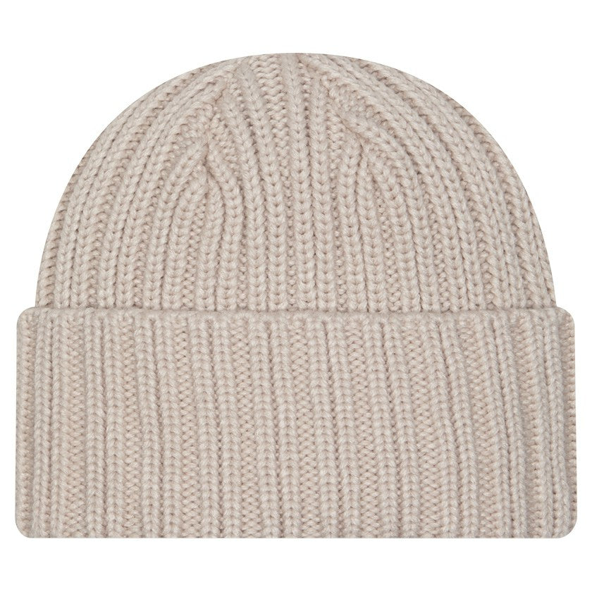 Green Bay Packers New Era Logo Applique Cuffed Knit Hat - Light Beige on sale