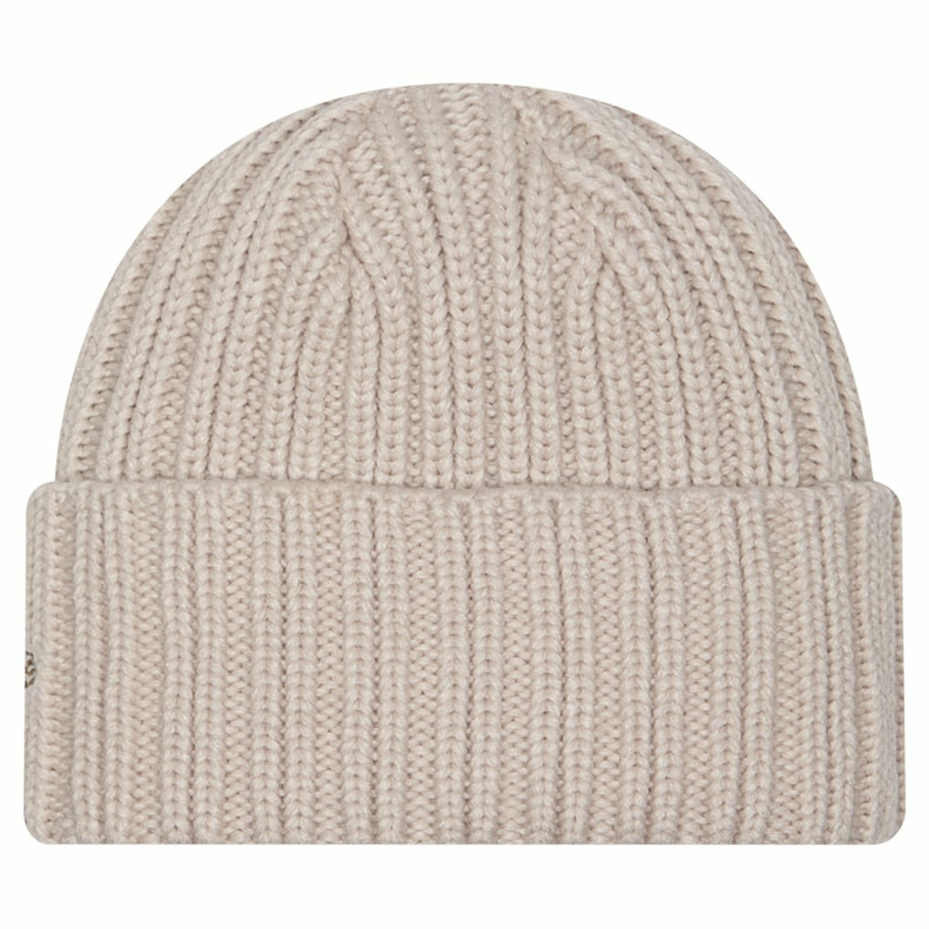 Miami Dolphins New Era Logo Applique Cuffed Knit Hat - Light Beige cheap