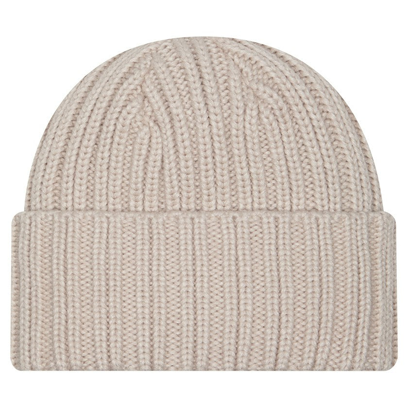 New York Jets New Era Logo Applique Cuffed Knit Hat - Light Beige on sale