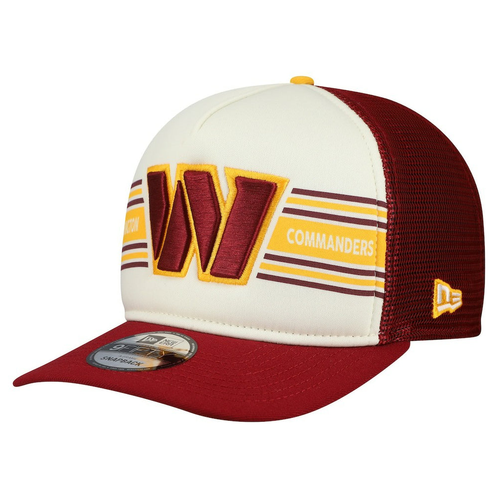 Washington Commanders New Era Banner A-Frame 9FIFTY Snapback Hat - Cream/Burgundy sale