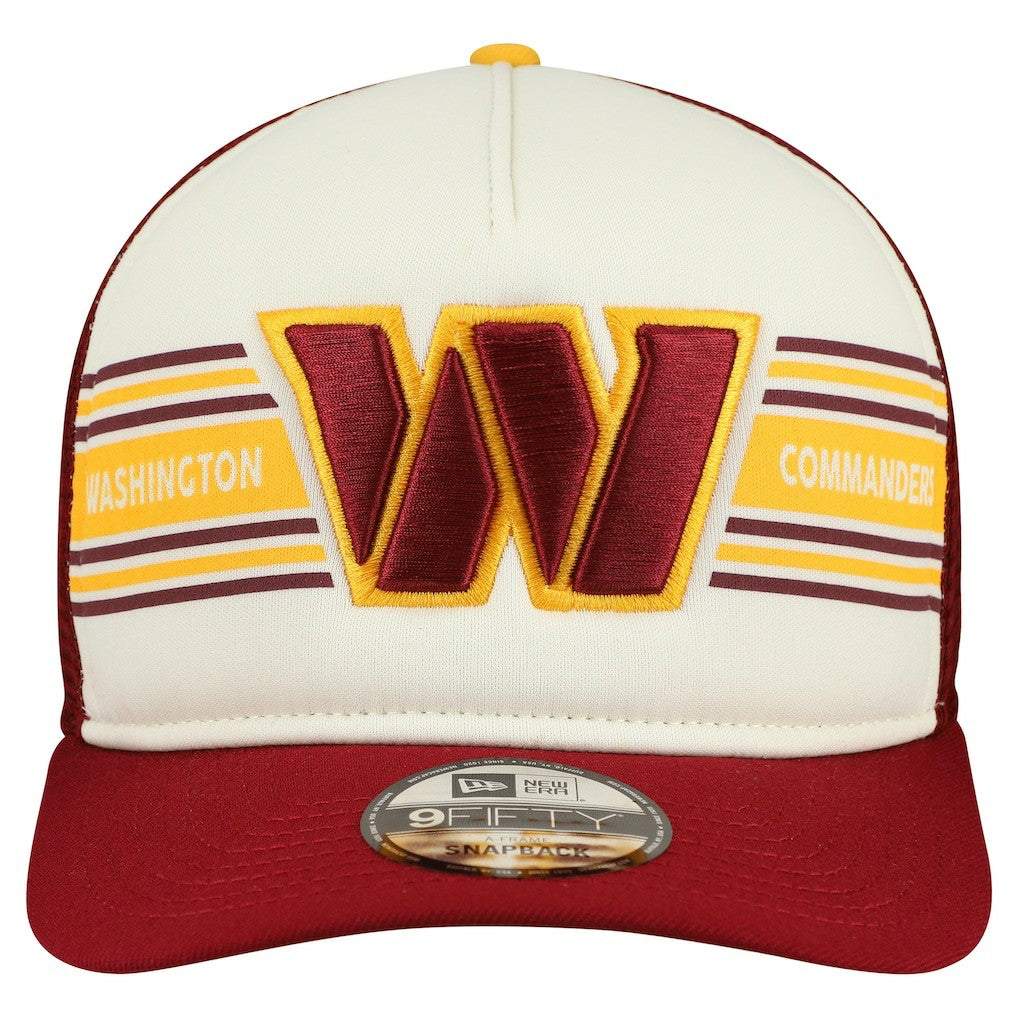 Washington Commanders New Era Banner A-Frame 9FIFTY Snapback Hat - Cream/Burgundy sale