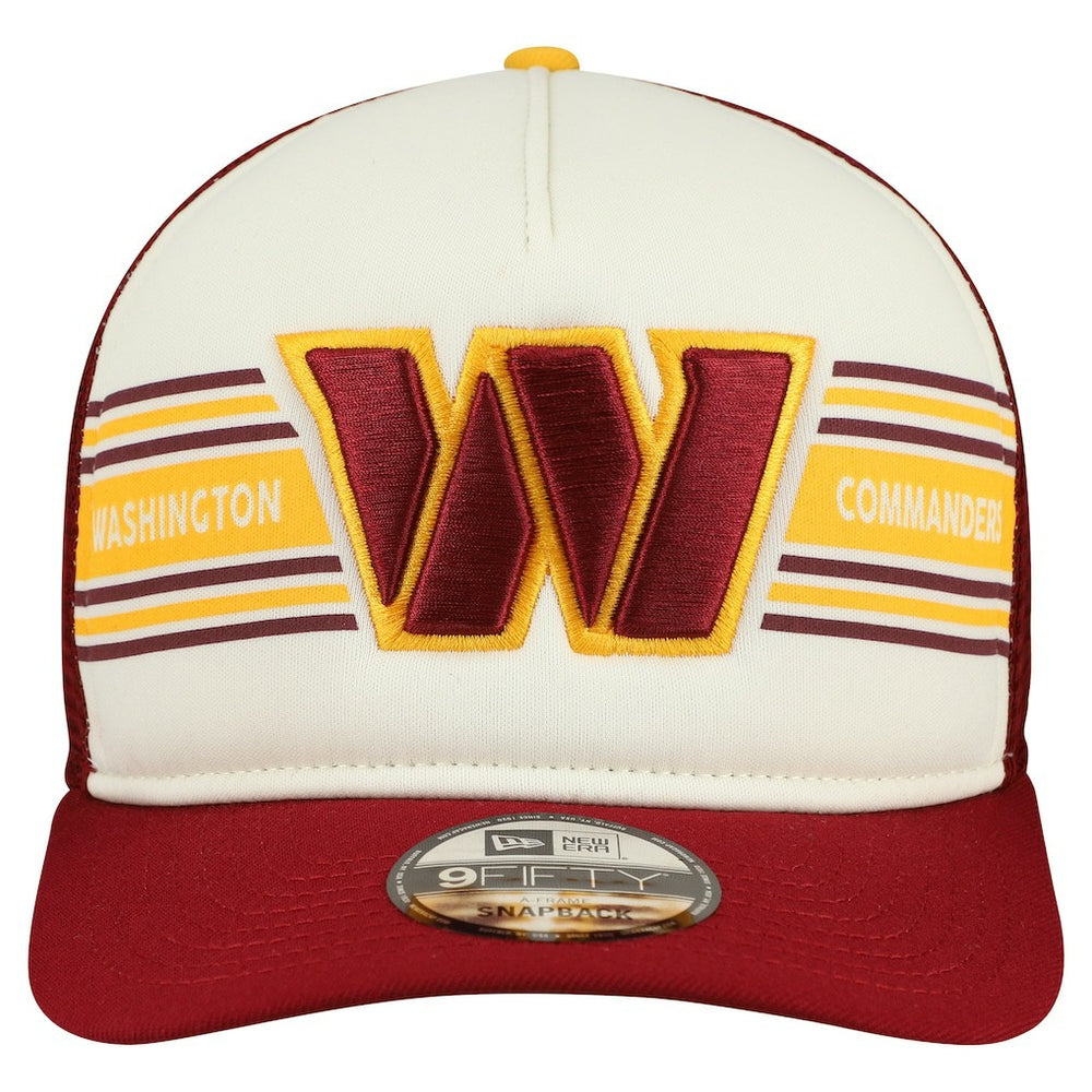 Washington Commanders New Era Banner A-Frame 9FIFTY Snapback Hat - Cream/Burgundy sale
