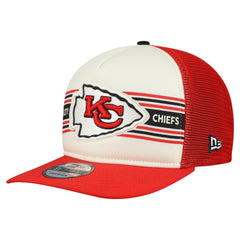 Kansas City Chiefs New Era Banner A-Frame 9FIFTY Snapback Hat - Cream/Red outlet