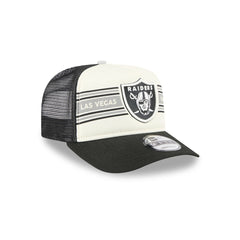 Las Vegas Raiders New Era Banner A-Frame 9FIFTY Trucker Snapback Hat - Cream/Black outlet