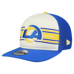 Los Angeles Rams New Era Banner A-Frame 9FIFTY Snapback Hat - Cream/Royal outlet