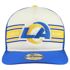 Los Angeles Rams New Era Banner A-Frame 9FIFTY Snapback Hat - Cream/Royal outlet