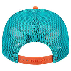 Miami Dolphins New Era Banner A-Frame 9FIFTY Trucker Snapback Hat - Cream/Aqua discount