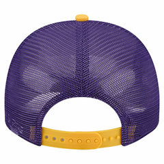 Minnesota Vikings New Era Banner A-Frame 9FIFTY Trucker Snapback Hat - Cream/Purple cheap