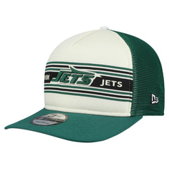 New York Jets New Era Banner A-Frame 9FIFTY Snapback Hat - Cream/Green sale