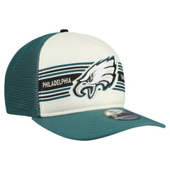 Philadelphia Eagles New Era Banner A-Frame 9FIFTY Snapback Hat - Cream/Midnight Green outlet
