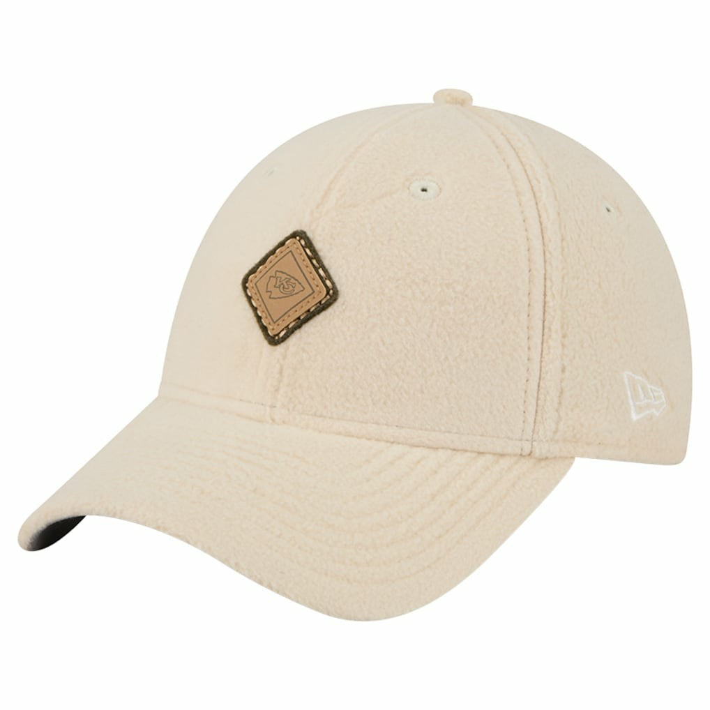 Kansas City Chiefs New Era Women's Comfy 9FORTY Adjustable Hat - Cream cheap