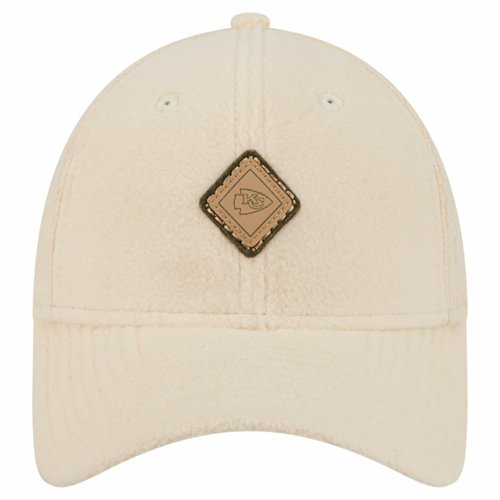 Kansas City Chiefs New Era Women's Comfy 9FORTY Adjustable Hat - Cream cheap