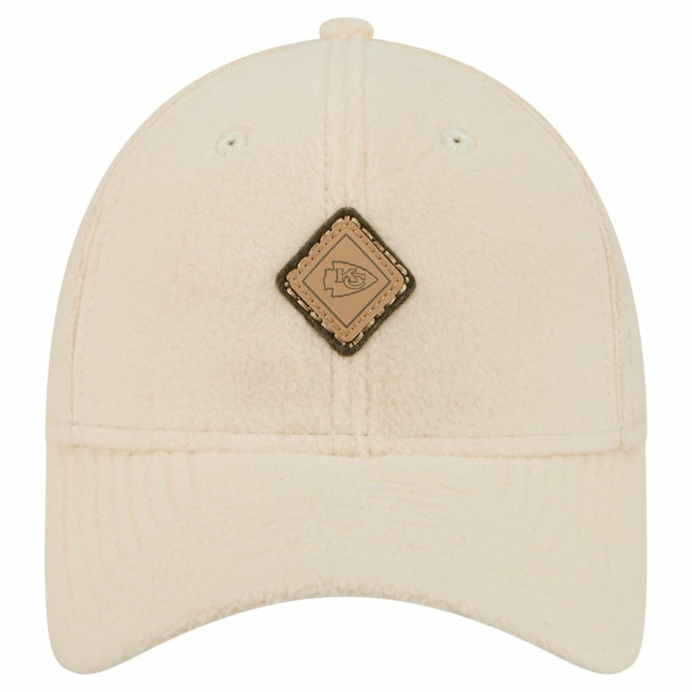 Kansas City Chiefs New Era Women's Comfy 9FORTY Adjustable Hat - Cream cheap