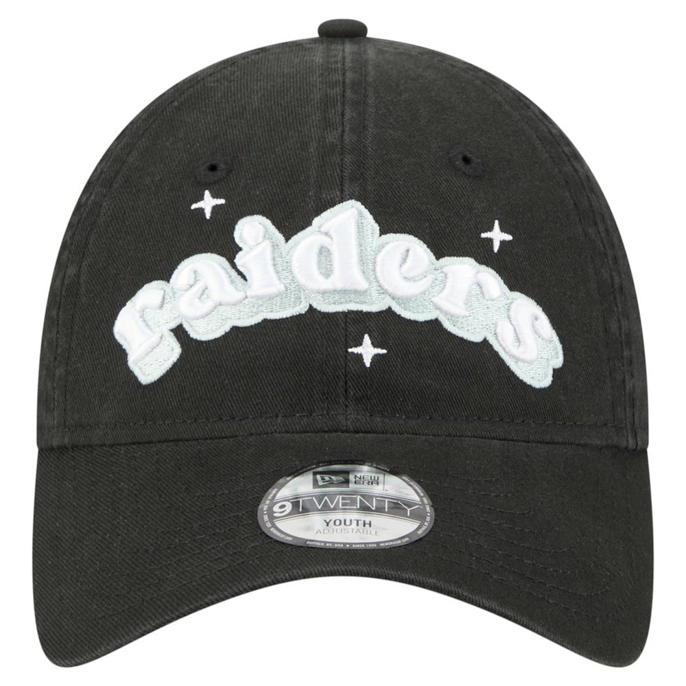Las Vegas Raiders New Era Girls Youth Cheer 9TWENTY Adjustable Hat - Black cheap