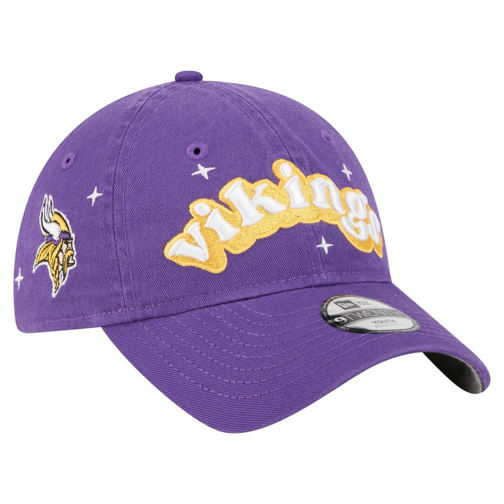 Minnesota Vikings New Era Girls Youth Cheer 9TWENTY Adjustable Hat - Purple for sale