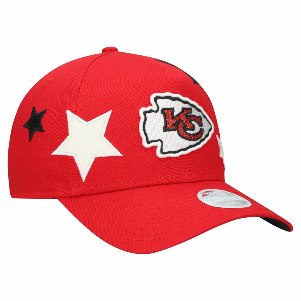 Kansas City Chiefs New Era Women's Stardom A-Frame 9FORTY Adjustable Hat - Red discount