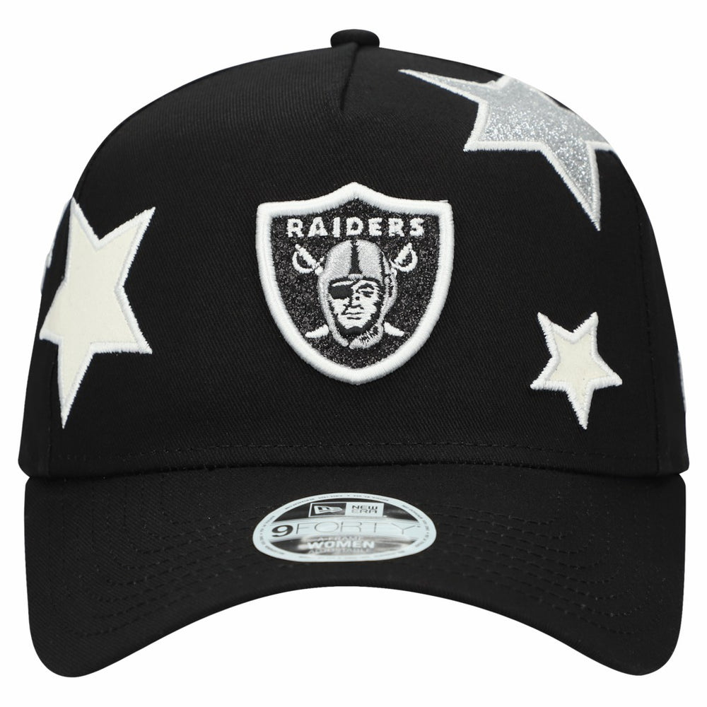 Las Vegas Raiders New Era Women's Stardom A-Frame 9FORTY Adjustable Hat - Black cheap
