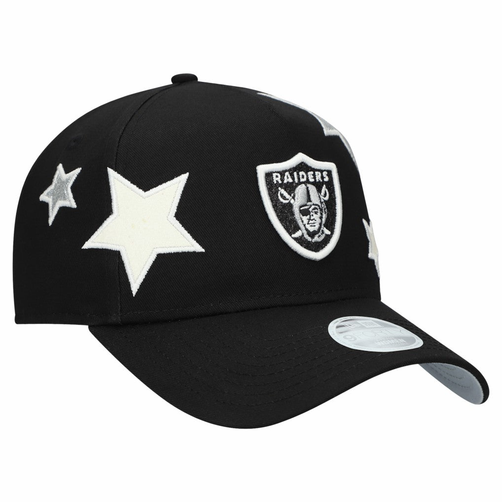 Las Vegas Raiders New Era Women's Stardom A-Frame 9FORTY Adjustable Hat - Black cheap