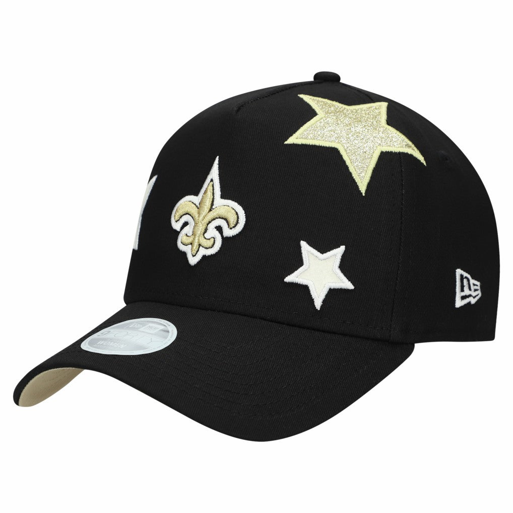 New Orleans Saints New Era Women's Stardom A-Frame 9FORTY Adjustable Hat - Black sale