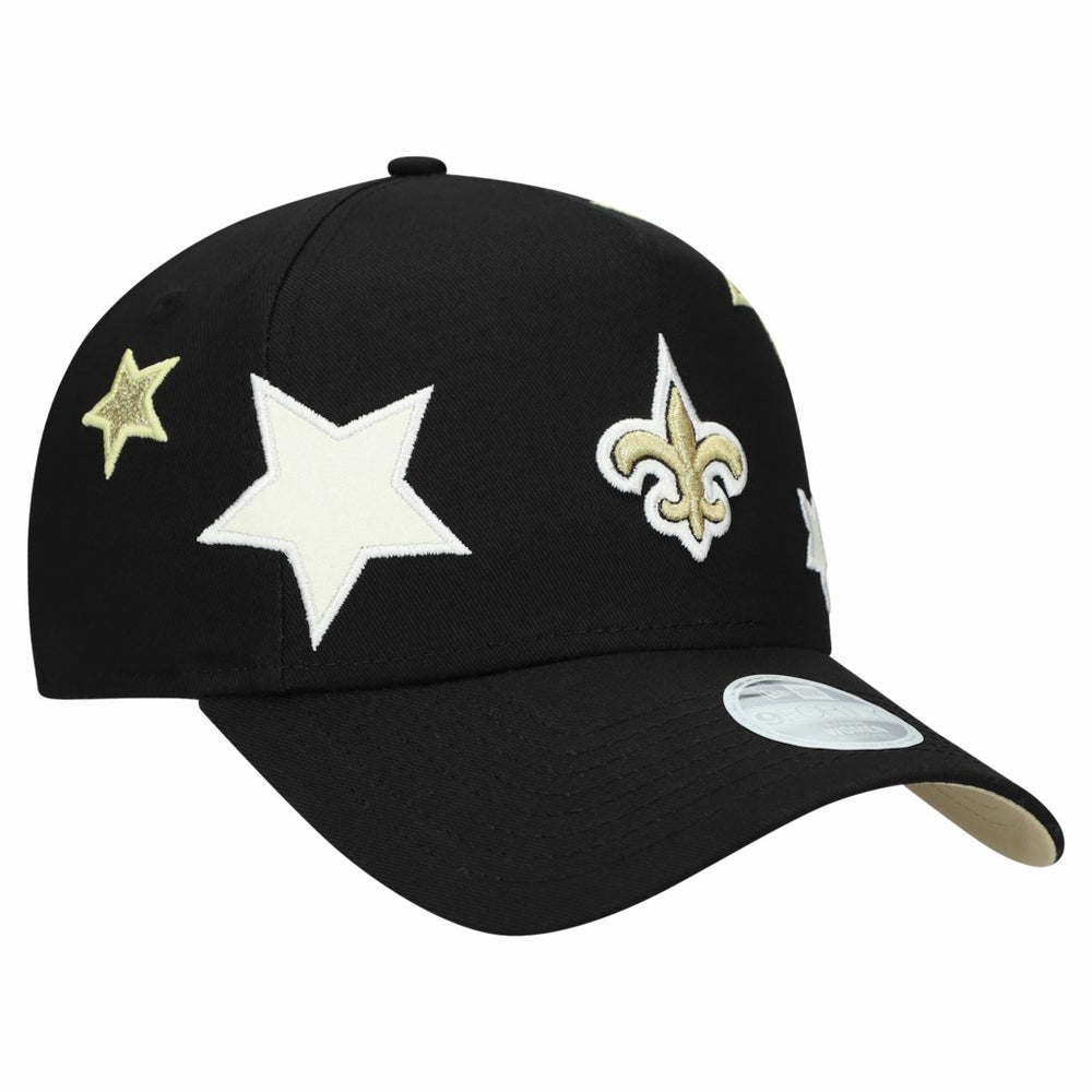 New Orleans Saints New Era Women's Stardom A-Frame 9FORTY Adjustable Hat - Black sale