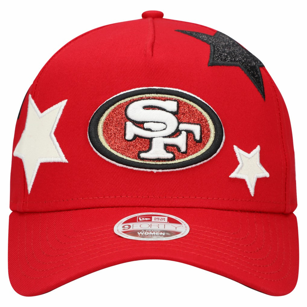 San Francisco 49ers New Era Women's Stardom A-Frame 9FORTY Adjustable Hat - Scarlet on sale