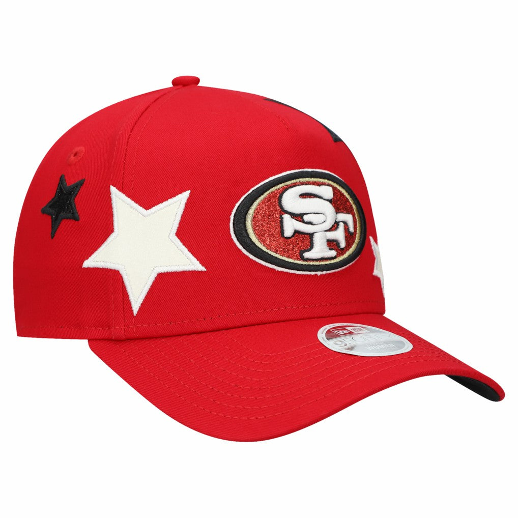 San Francisco 49ers New Era Women's Stardom A-Frame 9FORTY Adjustable Hat - Scarlet on sale
