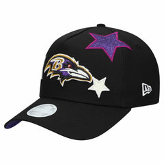 Baltimore Ravens New Era Women's Stardom A-Frame 9FORTY Adjustable Hat - Black outlet