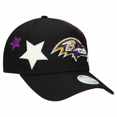 Baltimore Ravens New Era Women's Stardom A-Frame 9FORTY Adjustable Hat - Black outlet