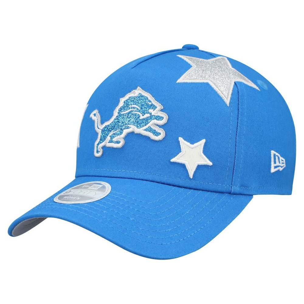 Detroit Lions New Era Women's Stardom A-Frame 9FORTY Adjustable Hat - Blue discount