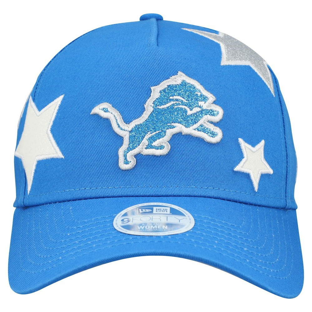 Detroit Lions New Era Women's Stardom A-Frame 9FORTY Adjustable Hat - Blue discount