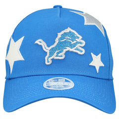 Detroit Lions New Era Women's Stardom A-Frame 9FORTY Adjustable Hat - Blue discount
