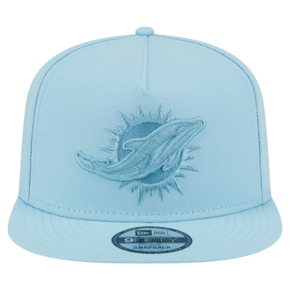 Miami Dolphins New Era Color Pack A-Frame 9FIFTY Snapback Hat - Light Blue outlet