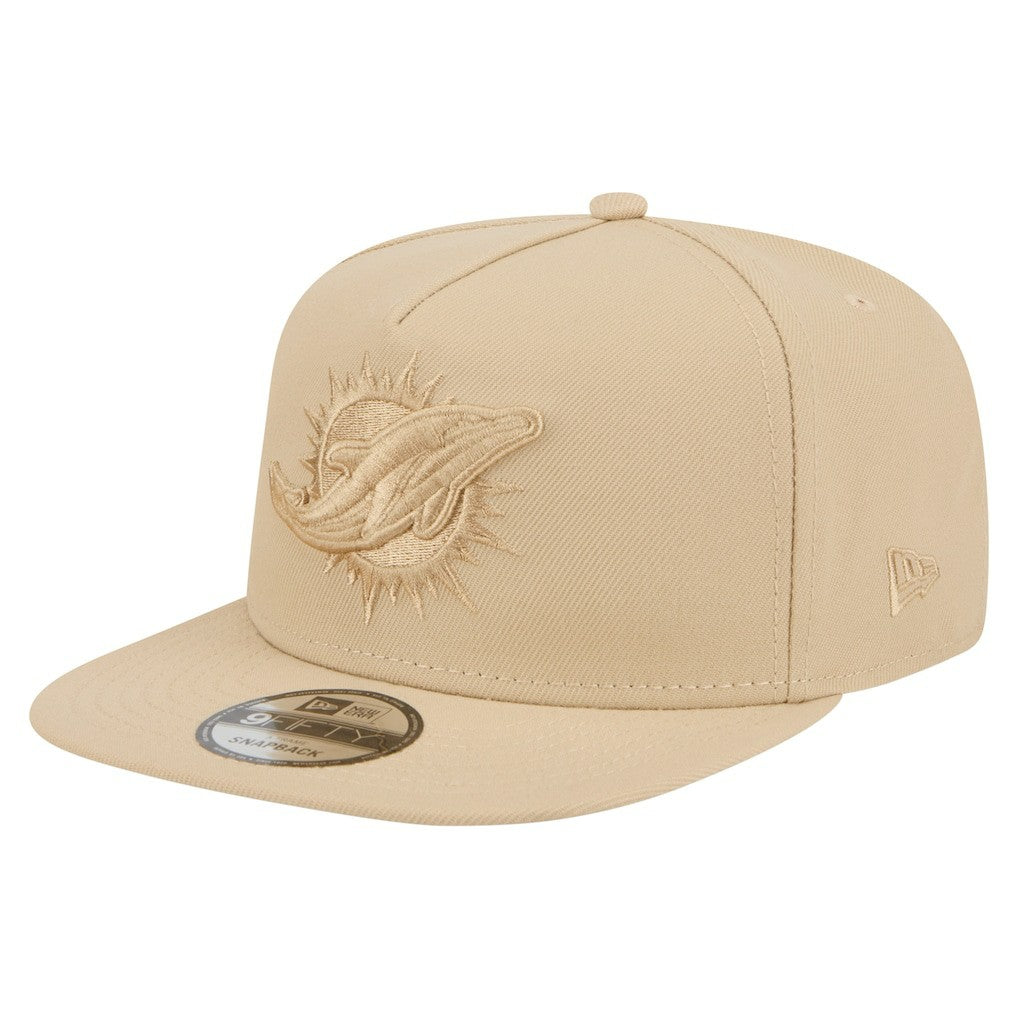 Miami Dolphins New Era Color Pack A-Frame 9FIFTY Snapback Hat - Light Beige cheap
