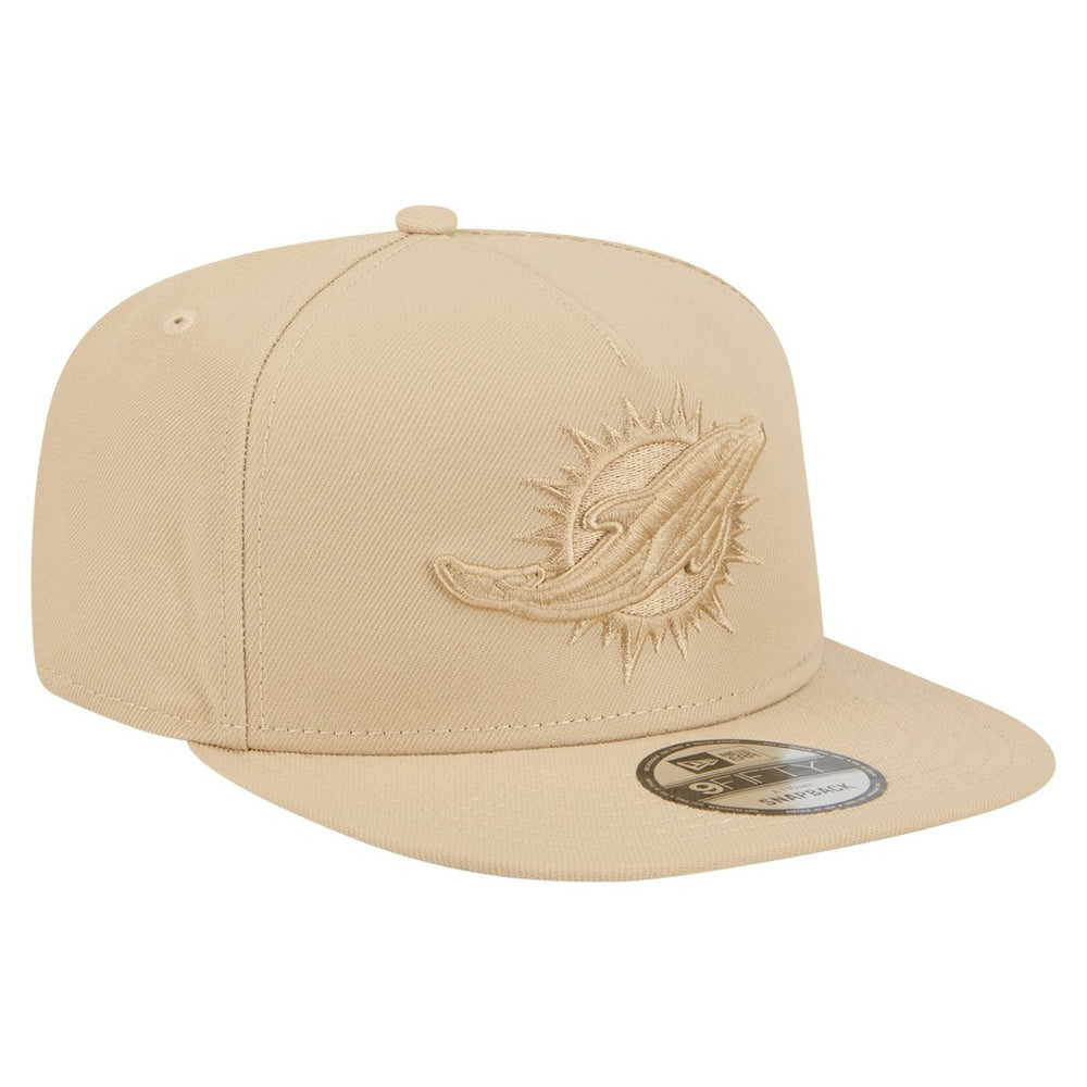 Miami Dolphins New Era Color Pack A-Frame 9FIFTY Snapback Hat - Light Beige cheap