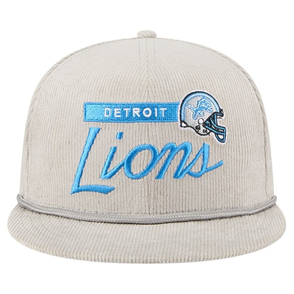 Detroit Lions New Era Cord Rope Corduroy 9FIFTY Snapback Hat - Gray on sale