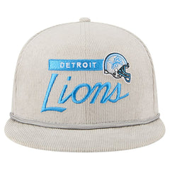 Detroit Lions New Era Cord Rope Corduroy 9FIFTY Snapback Hat - Gray on sale